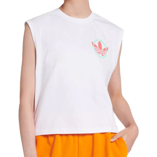 Abbigliamento Bambina Top / T-shirt senza maniche adidas Originals HC7063 Bianco