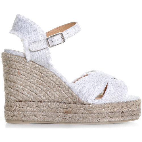 Scarpe Donna Espadrillas Castaner Zeppa in lino con incrocio Multicolore