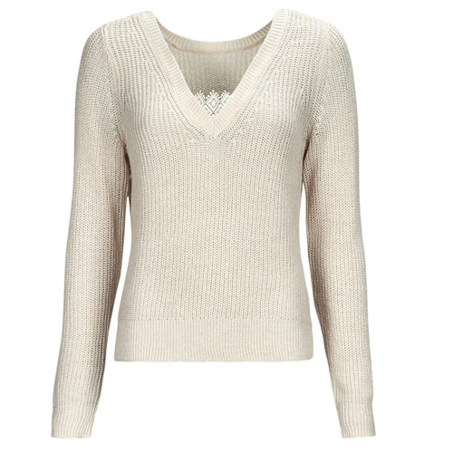 Abbigliamento Donna Maglioni Vila VIDEBRA REV L/S V-NECK KNIT TOP Beige