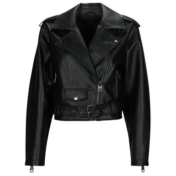 Abbigliamento Donna Giacca in cuoio / simil cuoio Only ONLLOUIE FAUX LEAHTER BIKER OTW Nero