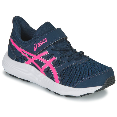 Scarpe Unisex bambino Running / Trail Asics JOLT 4 PS Marine / Rosa