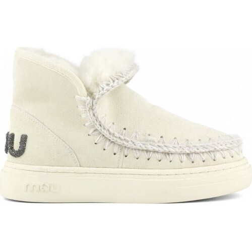 Scarpe Donna Stivaletti Mou ESKIMO SNEAKER BOLD GLIT LOGO Beige