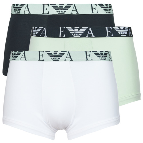 Biancheria Intima Uomo Boxer Emporio Armani BOLD MONOGRAM X3 Marine / Bianco / Verde