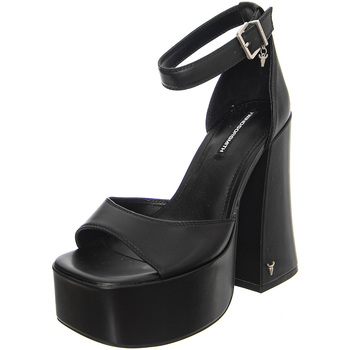 Scarpe Donna Sandali Windsor Smith Aware Black Leather Nero