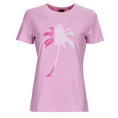 Abbigliamento Donna T-shirt maniche corte BOSS C_Elogo_print5 Rosa