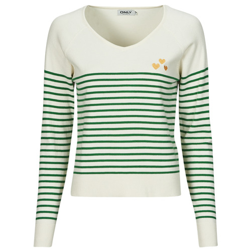 Abbigliamento Donna Maglioni Only ONLTIBA Ecru / Verde