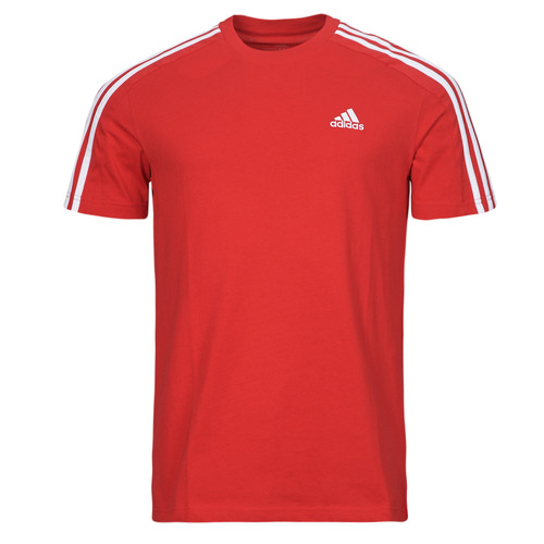 Abbigliamento Uomo T-shirt maniche corte Adidas Sportswear M 3S SJ T Rosso / Bianco