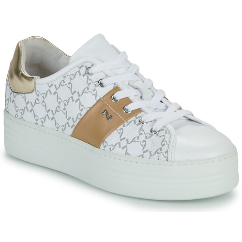 Scarpe Donna Sneakers basse NeroGiardini E409954D Bianco / Cognac / Oro