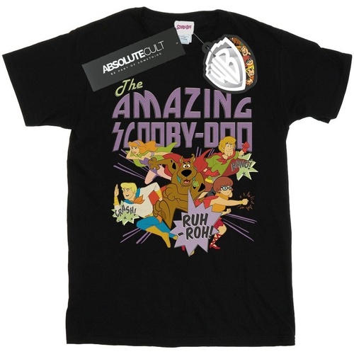 Abbigliamento Bambina T-shirts a maniche lunghe Scooby Doo The Amazing Scooby Nero