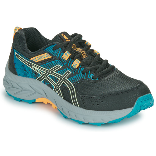 Scarpe Unisex bambino Running / Trail Asics PRE-VENTURE 9 GS Nero / Blu / Giallo