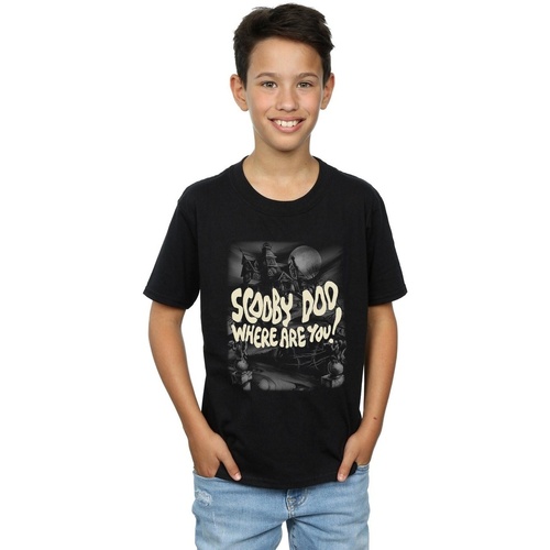 Abbigliamento Bambino T-shirt & Polo Scooby Doo Scary Castle Nero