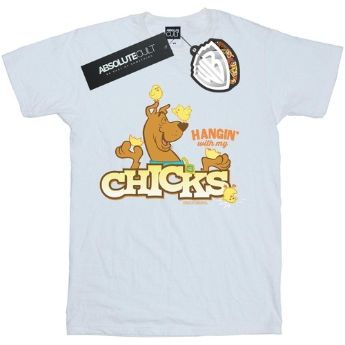 Abbigliamento Bambino T-shirt & Polo Scooby Doo Hangin With My Chicks Bianco