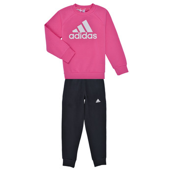 Abbigliamento Bambina Tuta Adidas Sportswear Essentials Logo Fleece Jogger Set Rosa / Bianco