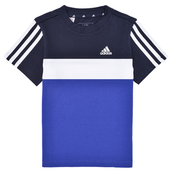 Abbigliamento Bambino T-shirt maniche corte Adidas Sportswear Tiberio 3-Stripes Colorblock Cotton T-Shirt Marine