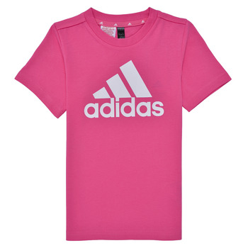 Abbigliamento Bambina T-shirt maniche corte Adidas Sportswear Essentials Logo T-Shirt Rosa / Bianco