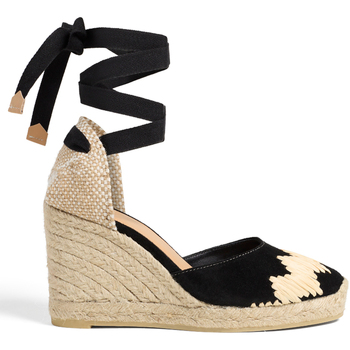 Scarpe Donna Espadrillas Castaner Espadrillas in suede con lacci alla caviglia Nero