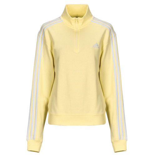 Abbigliamento Donna Felpe Adidas Sportswear Essentials 3-Stripes Quarter-Zip Sweatshirt Giallo