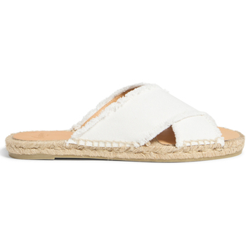 Scarpe Donna Espadrillas Castaner Ciabatta Palmera bianco con incrocio 