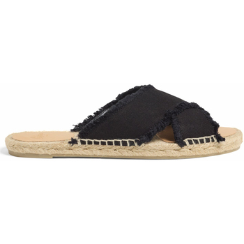 Scarpe Donna Espadrillas Castaner Ciabatta Palmera nero con incrocio 