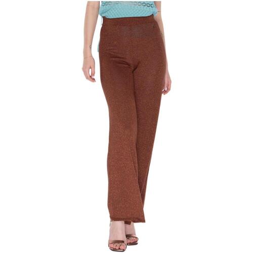 Abbigliamento Donna Pantaloni Akep PANTALONE IN MAGLIA Marrone