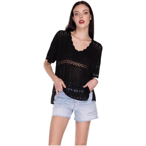 Abbigliamento Donna Top / T-shirt senza maniche Akep T-SHIRT OVER IN MAGLIA Nero