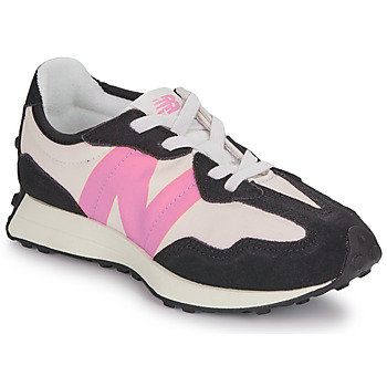 Scarpe Bambina Sneakers basse New Balance 327 Nero / Bianco / Rosa