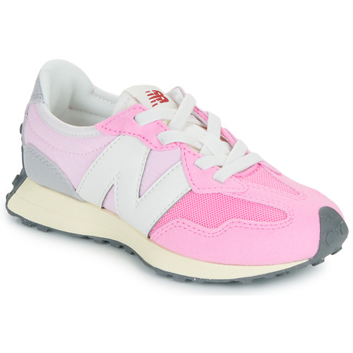 Scarpe Bambina Sneakers basse New Balance 327 Rosa / Bianco / Grigio