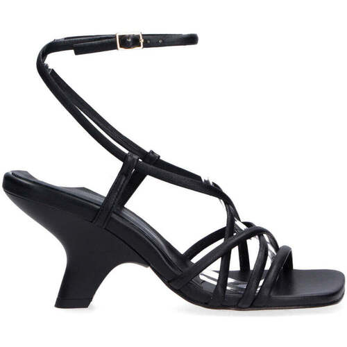 Scarpe Donna Sandali Poesie Veneziane sandalo pelle nera Nero