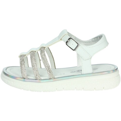 Scarpe Bambina Sandali Asso AG-16341 Bianco