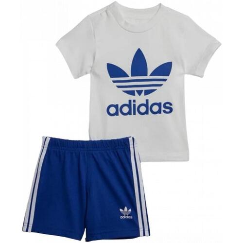 Abbigliamento Bambino Tuta adidas Originals Completo Bambino  IB8637_SHORT_TEE_SET_BLU Blu