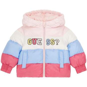 Abbigliamento Bambina giacca a vento Guess Giacca piumino con logo gj all over K4YL02WEGY0 Rosa