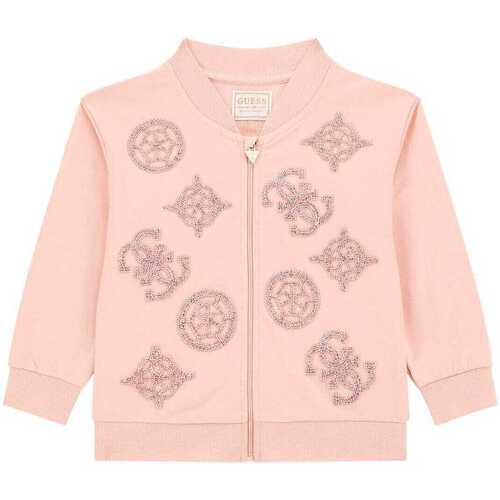 Abbigliamento Bambina Felpe Guess Felpa con paillettes all over KAYQ07KA6V4 Rosa