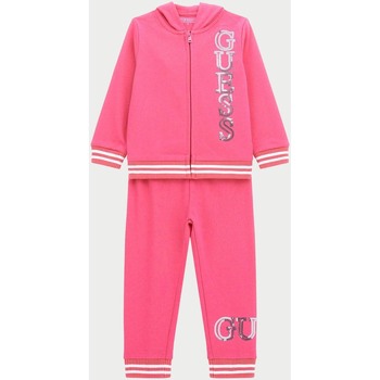 Abbigliamento Bambina Completi Guess Completo  felpa e pantaloni per bambine Viola