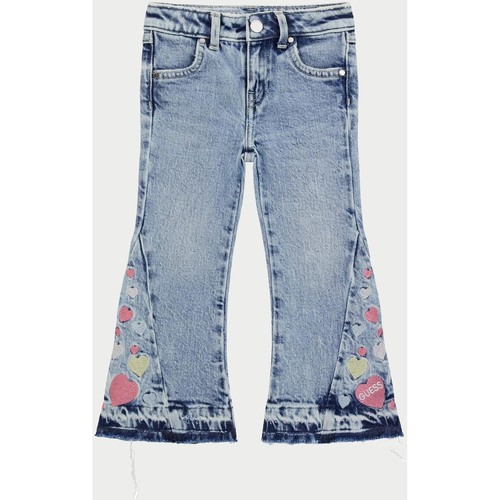 Abbigliamento Bambina Jeans Guess Jeans a gamba larga  per bambine Blu