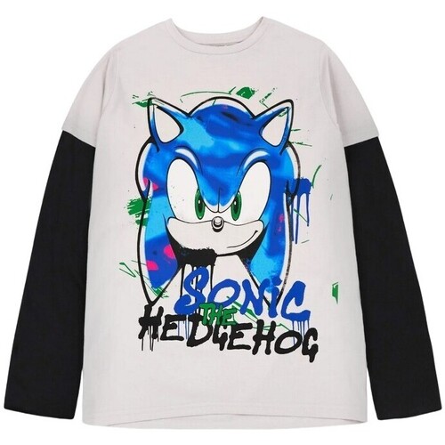 Abbigliamento Bambino T-shirts a maniche lunghe Sonic The Hedgehog Skater Nero