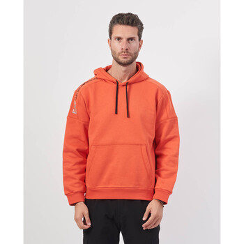 Abbigliamento Uomo Felpe Emporio Armani EA7 Felpa uomo  con cappuccio e logo su manica Arancio