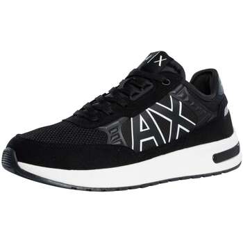 Scarpe Uomo Sneakers basse EAX Scarpe da ginnastica in tessuto con logo grande Nero