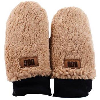 Accessori Donna Guanti UGG W SHERPA MITTEN W LOGO TAPE Marrone