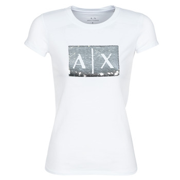 Clothing Women short-sleeved t-shirts Armani Exchange HANEL White