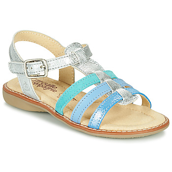 Shoes Girl Sandals Citrouille et Compagnie GROUFLA Silver / Blue / Green / Water