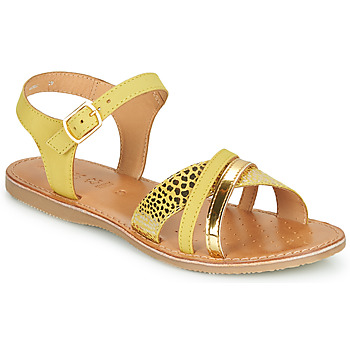 Shoes Girl Sandals Geox J SANDAL EOLIE GIRL Yellow / Gold