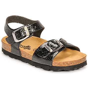 Shoes Girl Sandals Citrouille et Compagnie RELUNE Black / Serpent