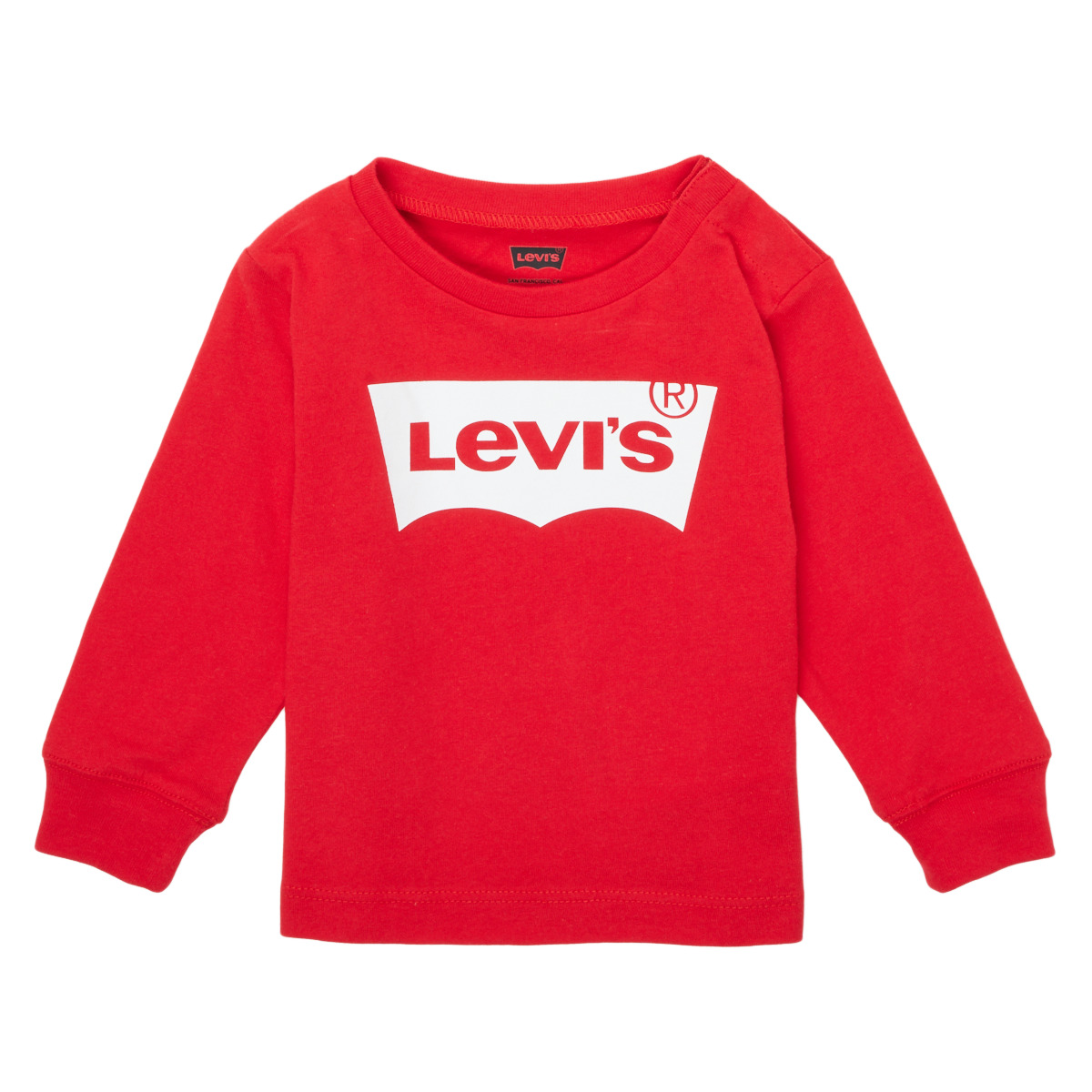 Clothing Boy short-sleeved t-shirts Levi's L/S BATWING TEE Red