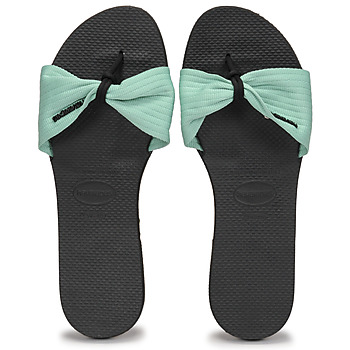 Shoes Women Flip flops Havaianas YOU ST TROPEZ BASIC Black / Green