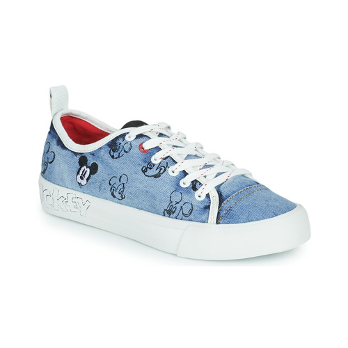 Shoes Women Low top trainers Desigual ALPHA MICKEY DENIM Blue / Jean