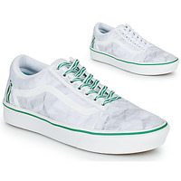 Shoes Low top trainers Vans COMFYCUSH OLD SKOOL White / Grey / Green