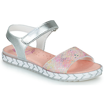 Shoes Girl Sandals Pablosky TAUDE Silver / Pink