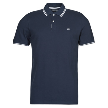 Clothing Men short-sleeved polo shirts Selected SLHAZE Marine