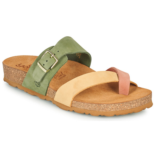 Shoes Women Mules YOKONO JERBA Green / Pink