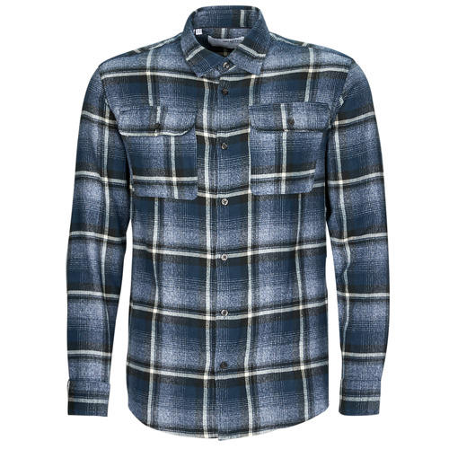 Clothing Men long-sleeved shirts Selected SLHREGSCOT CHECK SHIRT Blue